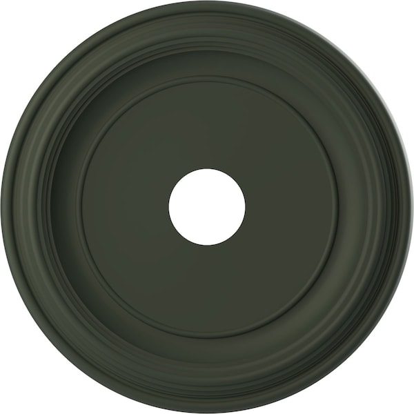 Ekena Millwork PVC Medallion (Canopies up to 11 1/2"), 19"OD x 3 1/2"ID x 1 1/2"P, Satin Hunt Club Green CMP19TRGHC - main
